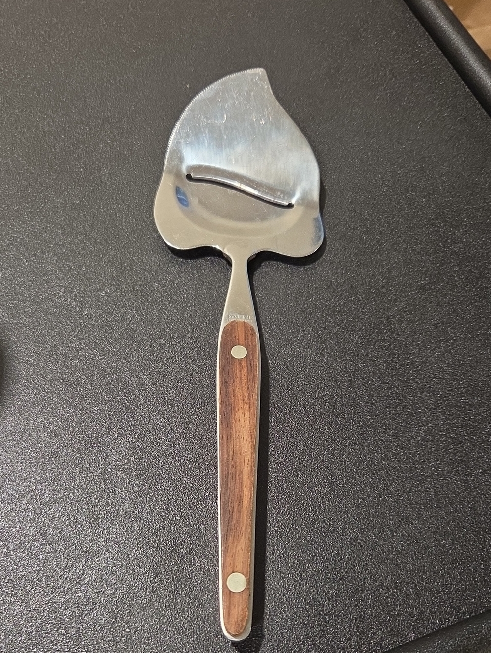 Kenleigh Wood-Handled Stainless Steel Cheese Slicer - Brown